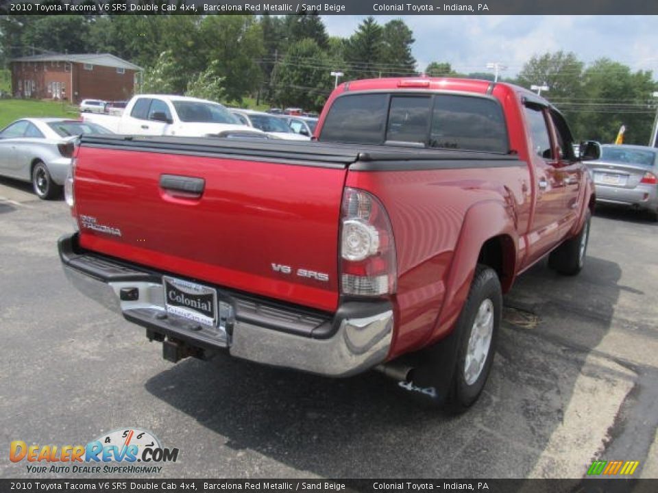 2010 Toyota Tacoma V6 SR5 Double Cab 4x4 Barcelona Red Metallic / Sand Beige Photo #8