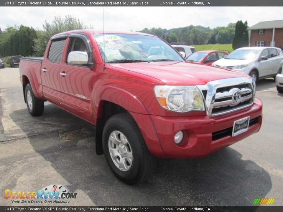 2010 Toyota Tacoma V6 SR5 Double Cab 4x4 Barcelona Red Metallic / Sand Beige Photo #10