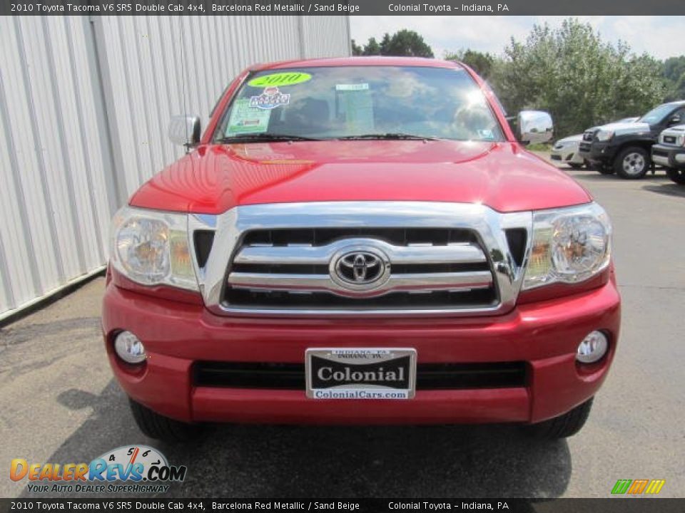 2010 Toyota Tacoma V6 SR5 Double Cab 4x4 Barcelona Red Metallic / Sand Beige Photo #11