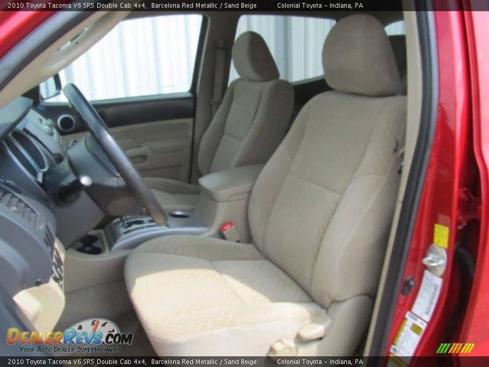 2010 Toyota Tacoma V6 SR5 Double Cab 4x4 Barcelona Red Metallic / Sand Beige Photo #14