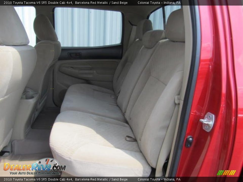 2010 Toyota Tacoma V6 SR5 Double Cab 4x4 Barcelona Red Metallic / Sand Beige Photo #15