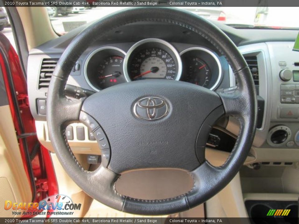 2010 Toyota Tacoma V6 SR5 Double Cab 4x4 Barcelona Red Metallic / Sand Beige Photo #16