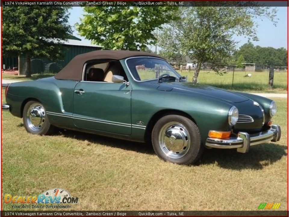 Front 3/4 View of 1974 Volkswagen Karmann Ghia Convertible Photo #4