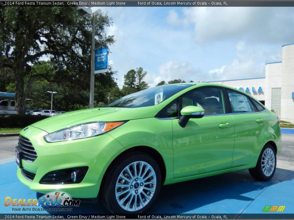 Front 3/4 View of 2014 Ford Fiesta Titanium Sedan Photo #1
