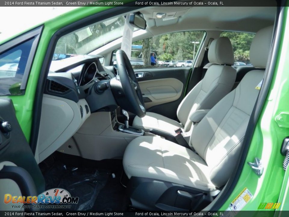 Medium Light Stone Interior - 2014 Ford Fiesta Titanium Sedan Photo #6