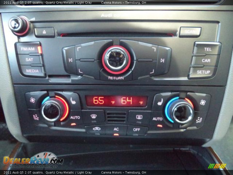 2011 Audi Q5 2.0T quattro Quartz Grey Metallic / Light Gray Photo #27