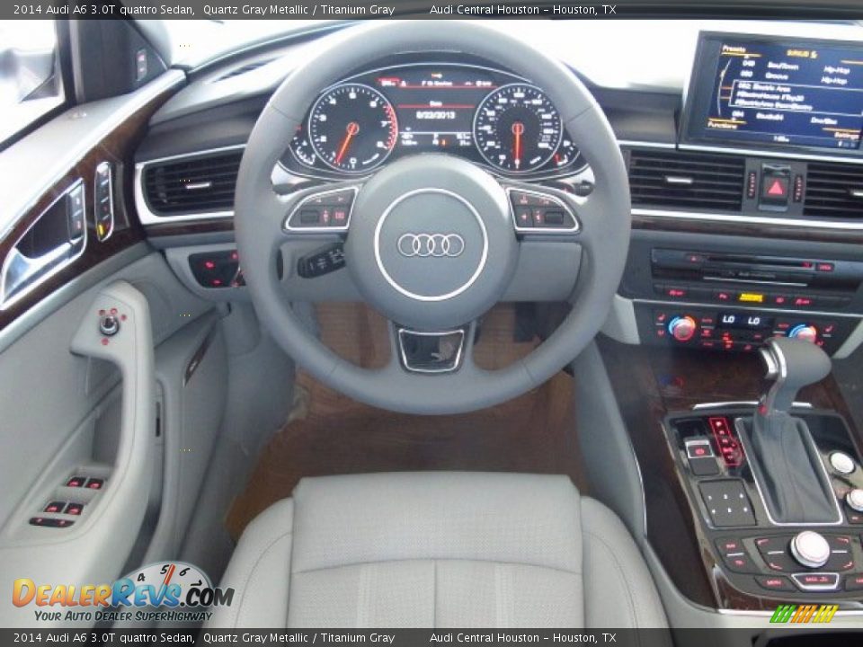 2014 Audi A6 3.0T quattro Sedan Quartz Gray Metallic / Titanium Gray Photo #14