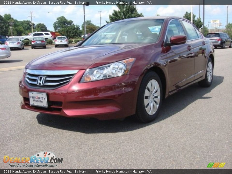 2012 Honda Accord LX Sedan Basque Red Pearl II / Ivory Photo #1