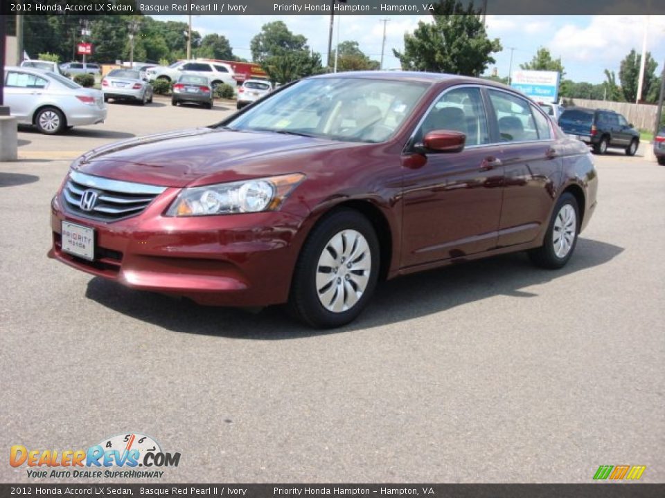 2012 Honda Accord LX Sedan Basque Red Pearl II / Ivory Photo #2