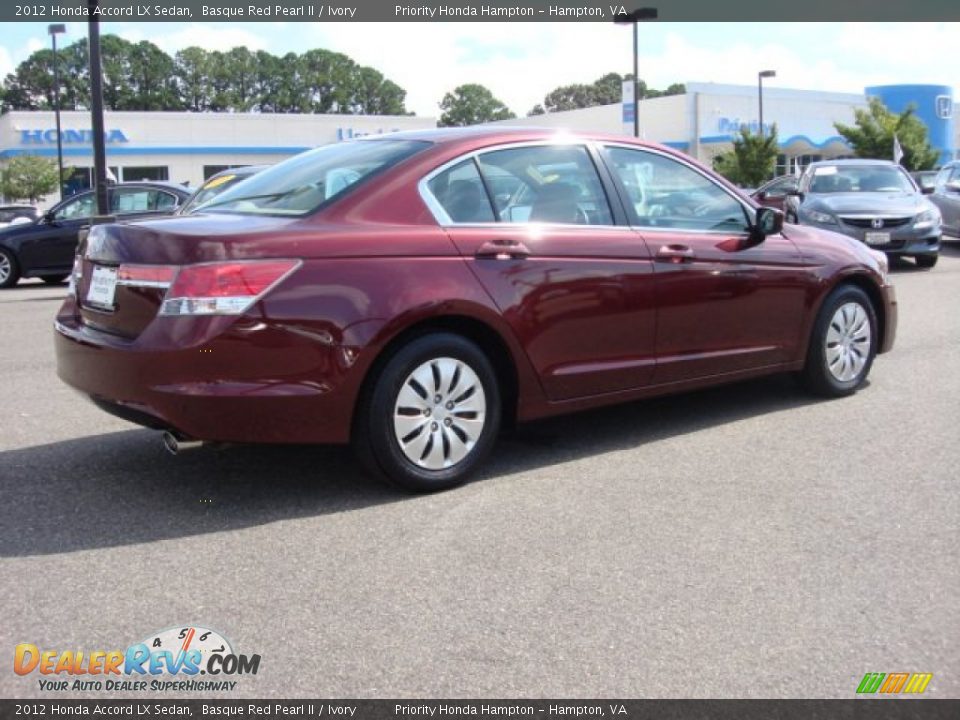 2012 Honda Accord LX Sedan Basque Red Pearl II / Ivory Photo #4