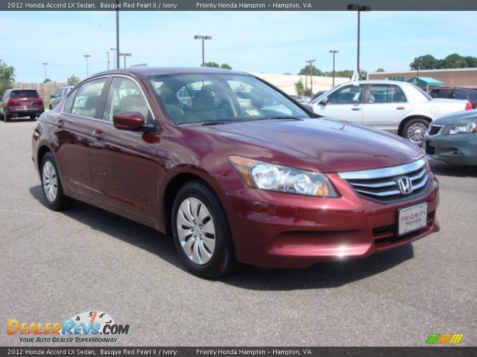 2012 Honda Accord LX Sedan Basque Red Pearl II / Ivory Photo #7