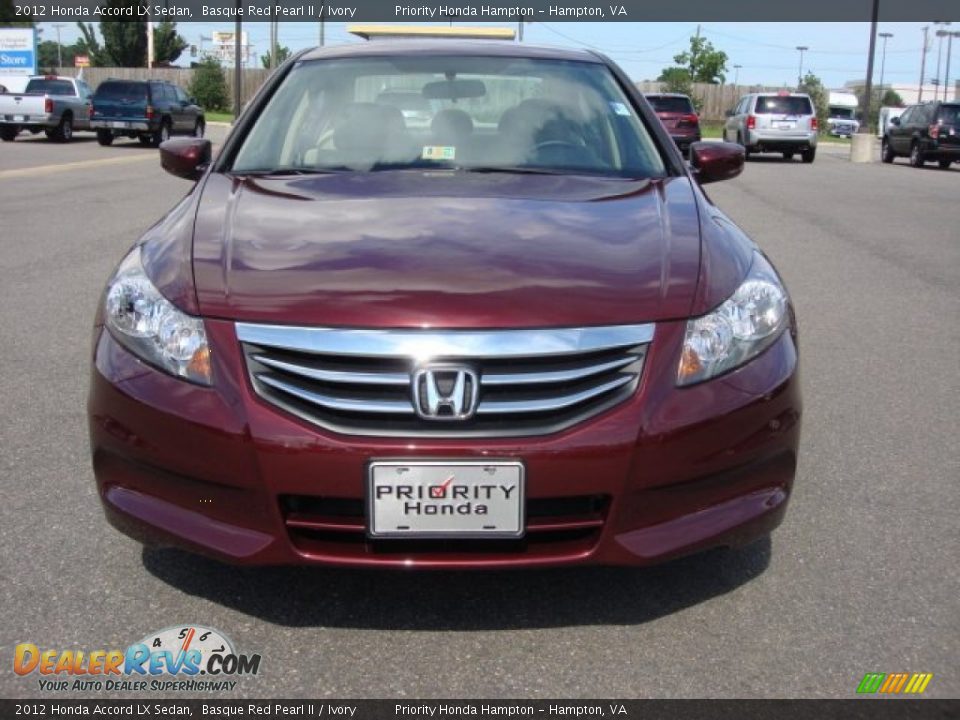 2012 Honda Accord LX Sedan Basque Red Pearl II / Ivory Photo #8