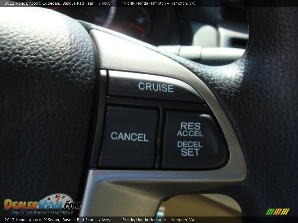2012 Honda Accord LX Sedan Basque Red Pearl II / Ivory Photo #19
