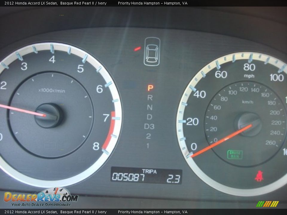 2012 Honda Accord LX Sedan Basque Red Pearl II / Ivory Photo #20
