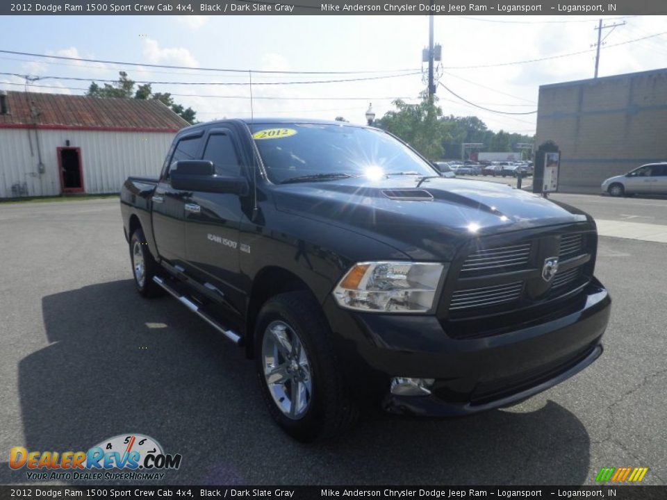 2012 Dodge Ram 1500 Sport Crew Cab 4x4 Black / Dark Slate Gray Photo #1