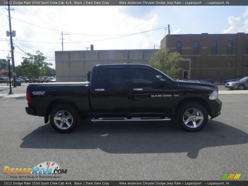 2012 Dodge Ram 1500 Sport Crew Cab 4x4 Black / Dark Slate Gray Photo #2