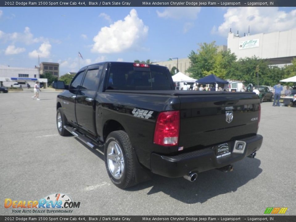2012 Dodge Ram 1500 Sport Crew Cab 4x4 Black / Dark Slate Gray Photo #3