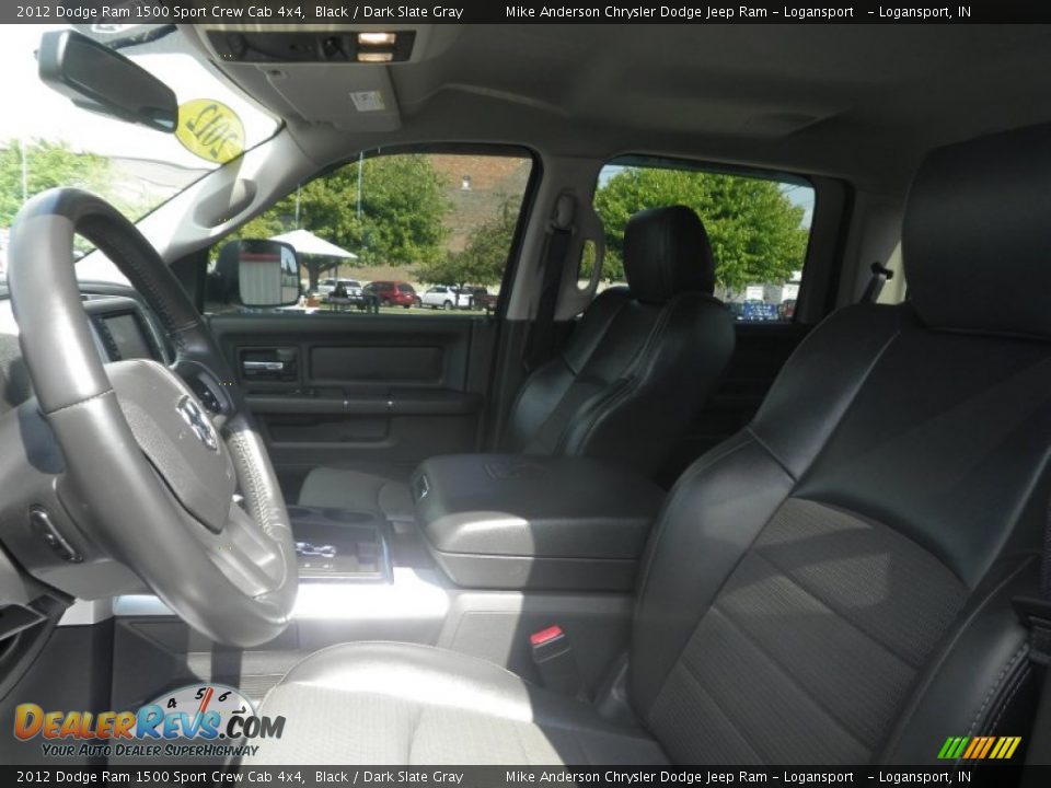 2012 Dodge Ram 1500 Sport Crew Cab 4x4 Black / Dark Slate Gray Photo #4