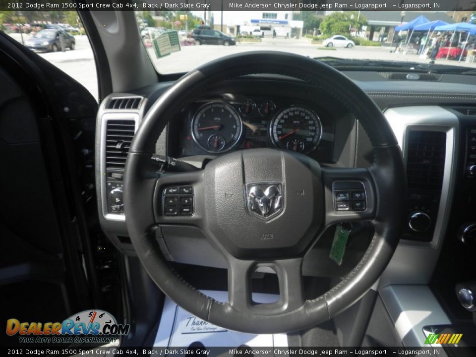 2012 Dodge Ram 1500 Sport Crew Cab 4x4 Black / Dark Slate Gray Photo #5