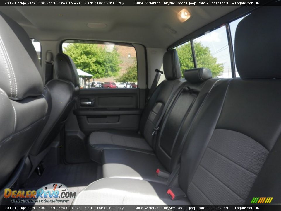 2012 Dodge Ram 1500 Sport Crew Cab 4x4 Black / Dark Slate Gray Photo #10