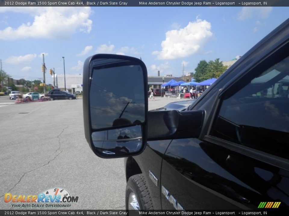 2012 Dodge Ram 1500 Sport Crew Cab 4x4 Black / Dark Slate Gray Photo #11