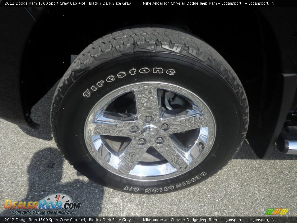 2012 Dodge Ram 1500 Sport Crew Cab 4x4 Black / Dark Slate Gray Photo #13