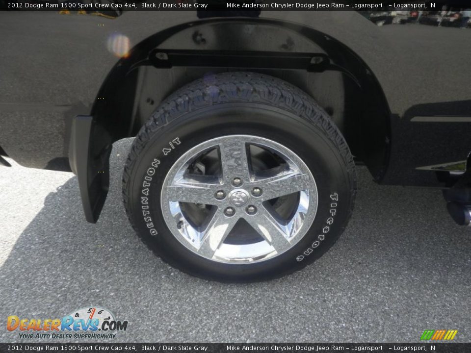 2012 Dodge Ram 1500 Sport Crew Cab 4x4 Black / Dark Slate Gray Photo #15