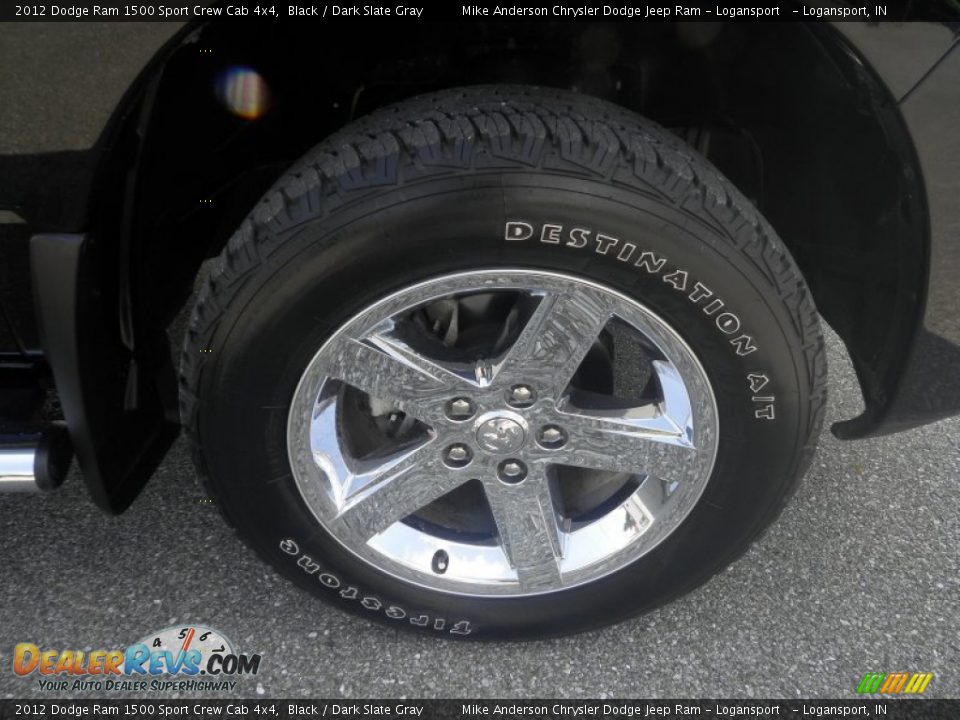 2012 Dodge Ram 1500 Sport Crew Cab 4x4 Black / Dark Slate Gray Photo #16