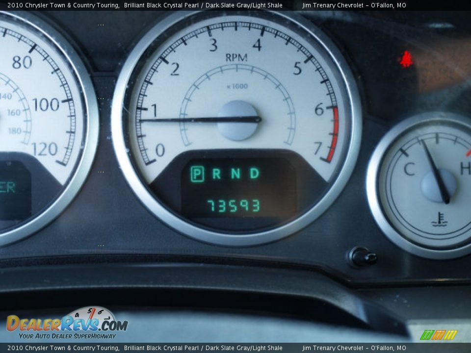 2010 Chrysler Town & Country Touring Brilliant Black Crystal Pearl / Dark Slate Gray/Light Shale Photo #14