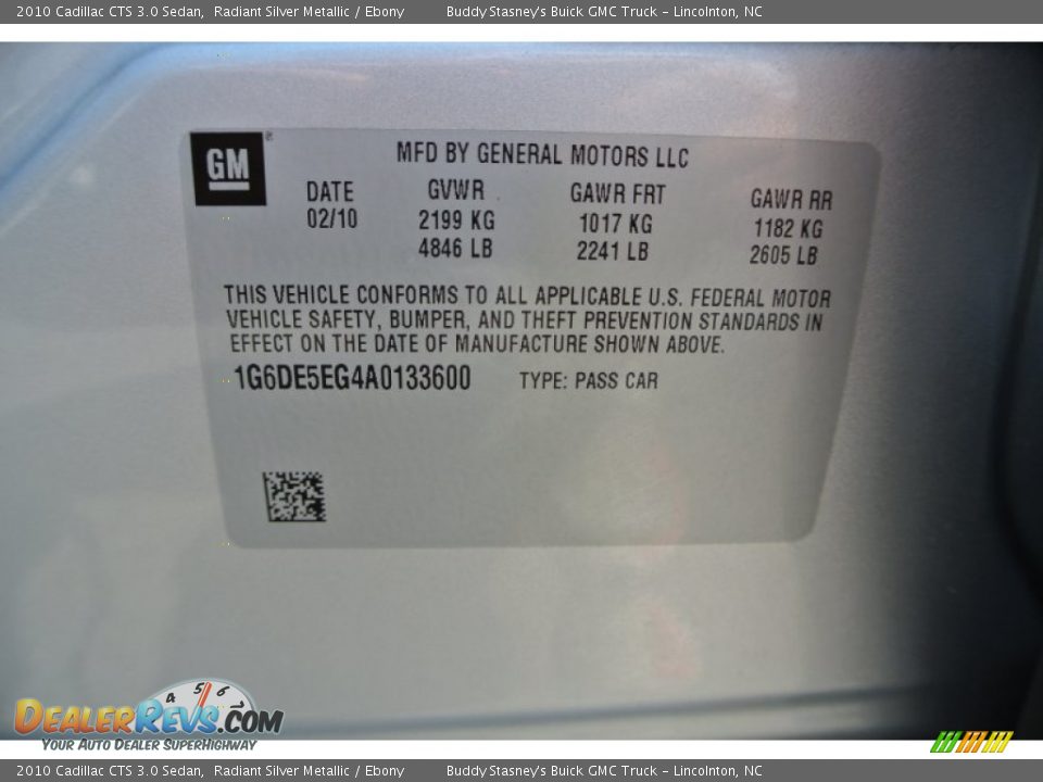 2010 Cadillac CTS 3.0 Sedan Radiant Silver Metallic / Ebony Photo #9