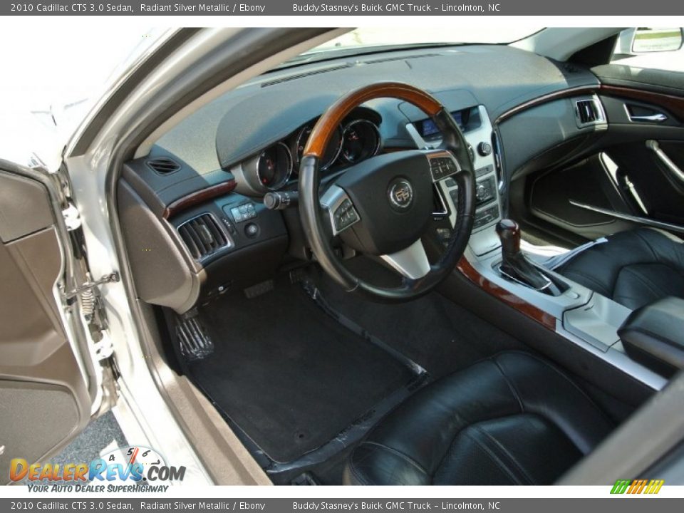 Ebony Interior - 2010 Cadillac CTS 3.0 Sedan Photo #23