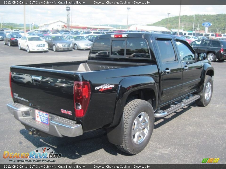 2012 GMC Canyon SLT Crew Cab 4x4 Onyx Black / Ebony Photo #4