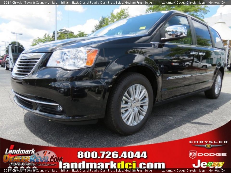 2014 Chrysler Town & Country Limited Brilliant Black Crystal Pearl / Dark Frost Beige/Medium Frost Beige Photo #1
