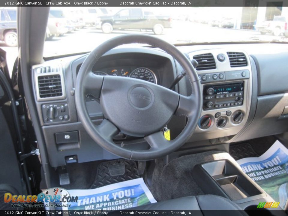 2012 GMC Canyon SLT Crew Cab 4x4 Onyx Black / Ebony Photo #10