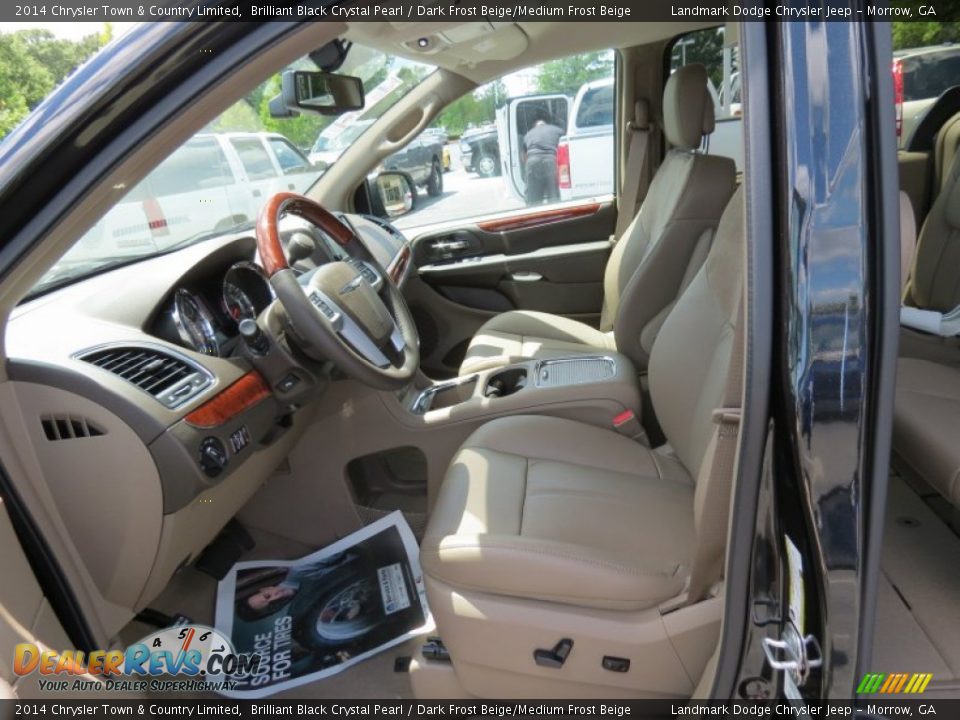 2014 Chrysler Town & Country Limited Brilliant Black Crystal Pearl / Dark Frost Beige/Medium Frost Beige Photo #6