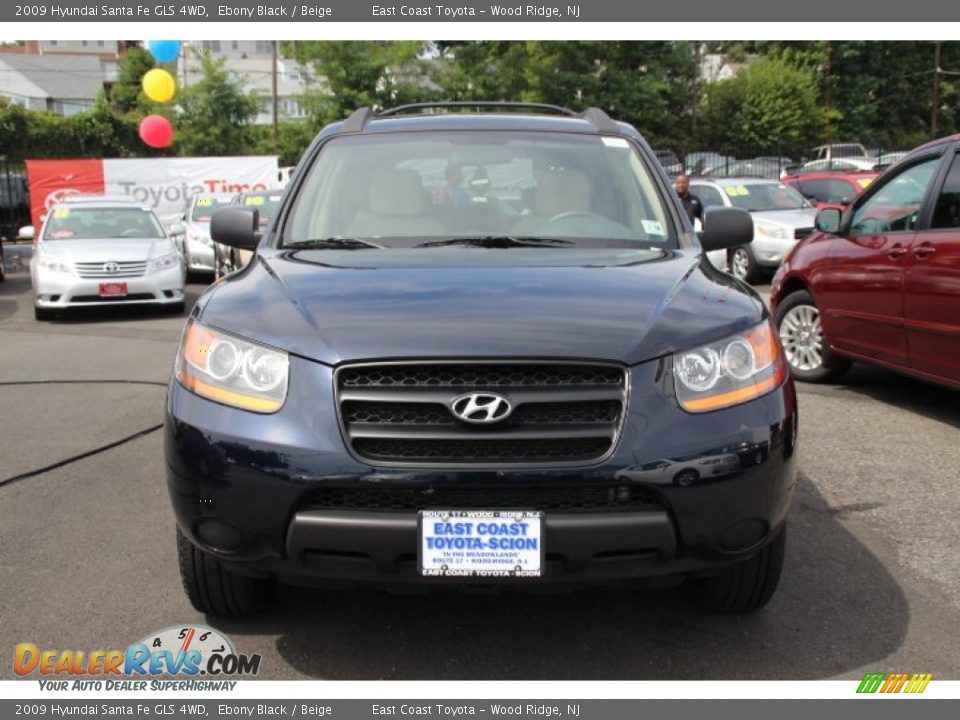 2009 Hyundai Santa Fe GLS 4WD Ebony Black / Beige Photo #2