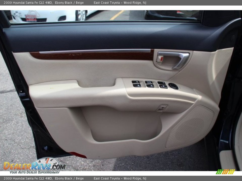 2009 Hyundai Santa Fe GLS 4WD Ebony Black / Beige Photo #6