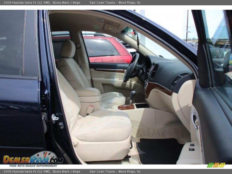 2009 Hyundai Santa Fe GLS 4WD Ebony Black / Beige Photo #8