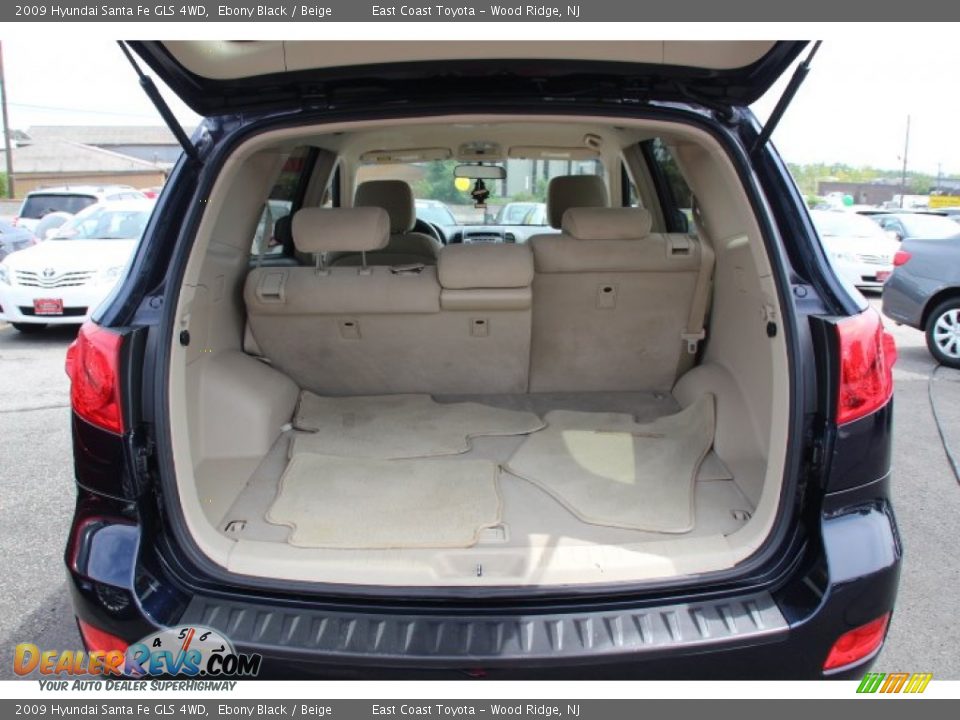 2009 Hyundai Santa Fe GLS 4WD Ebony Black / Beige Photo #14