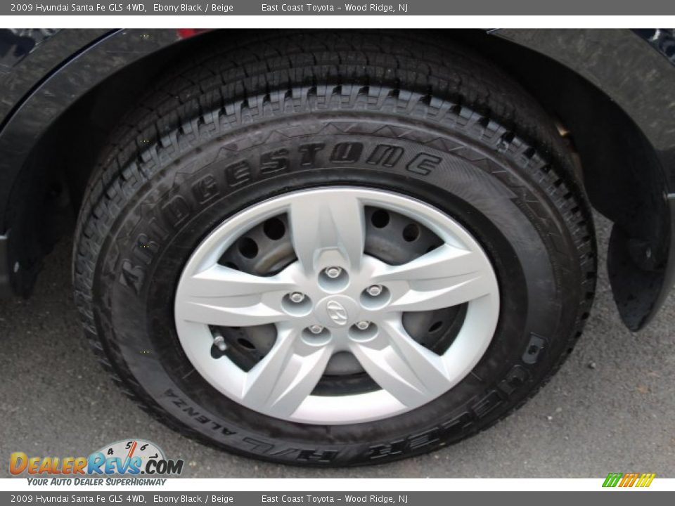 2009 Hyundai Santa Fe GLS 4WD Ebony Black / Beige Photo #15