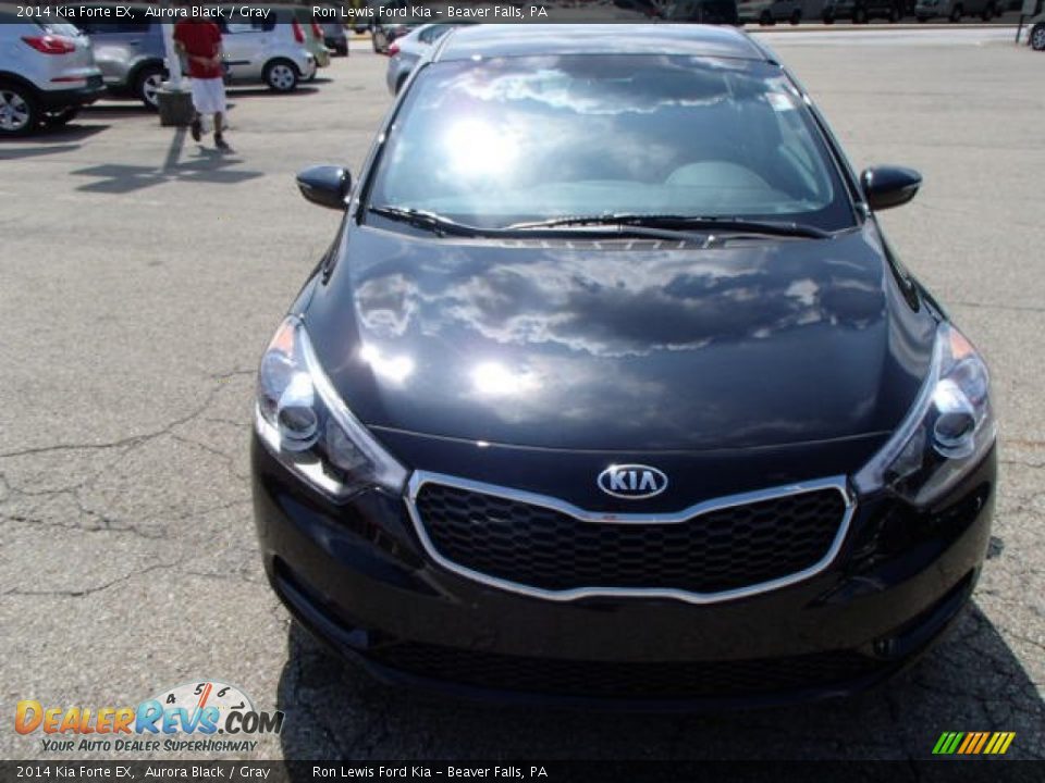 2014 Kia Forte EX Aurora Black / Gray Photo #3