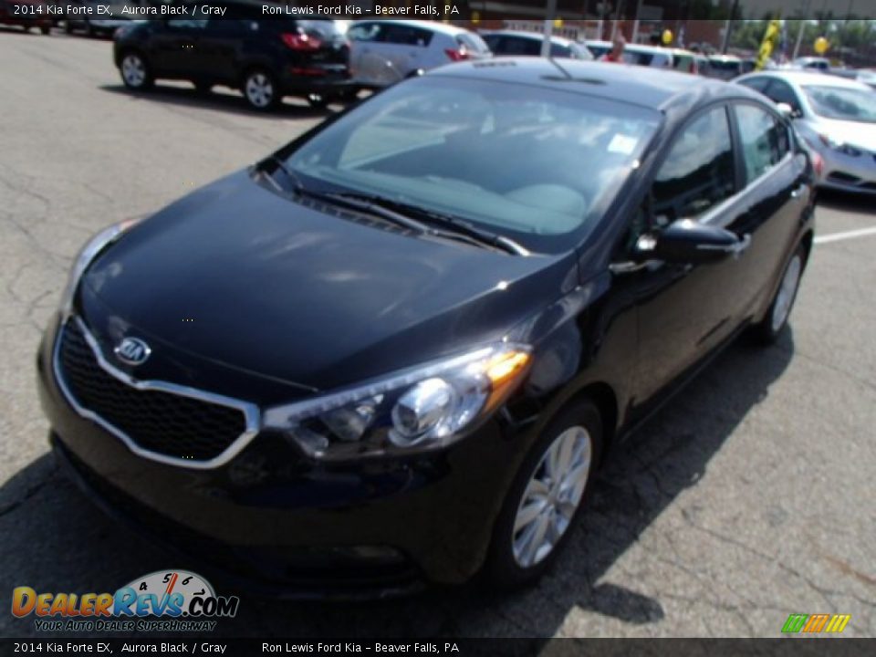 2014 Kia Forte EX Aurora Black / Gray Photo #4