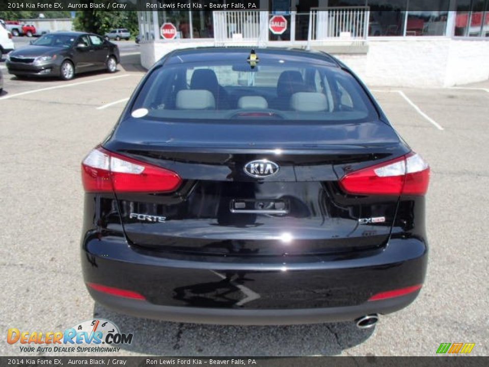 2014 Kia Forte EX Aurora Black / Gray Photo #7