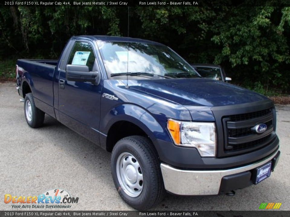 2013 Ford F150 XL Regular Cab 4x4 Blue Jeans Metallic / Steel Gray Photo #2