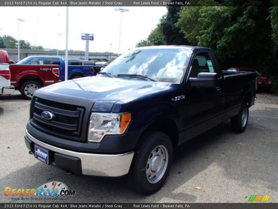 2013 Ford F150 XL Regular Cab 4x4 Blue Jeans Metallic / Steel Gray Photo #4
