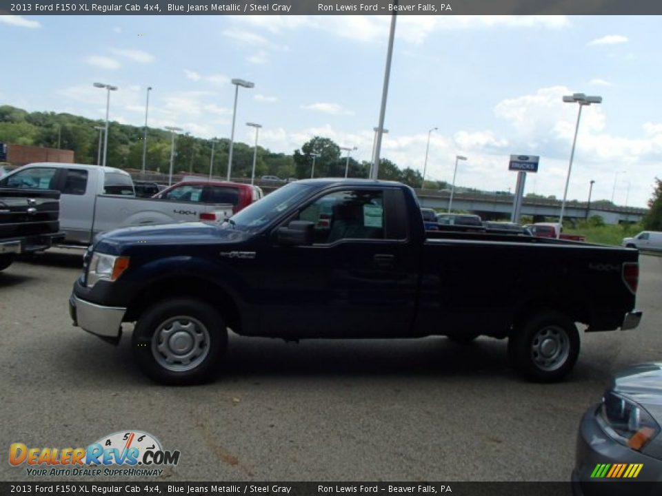 2013 Ford F150 XL Regular Cab 4x4 Blue Jeans Metallic / Steel Gray Photo #5