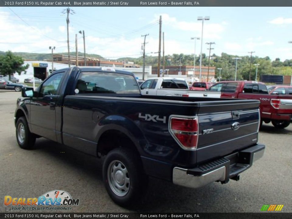 2013 Ford F150 XL Regular Cab 4x4 Blue Jeans Metallic / Steel Gray Photo #6