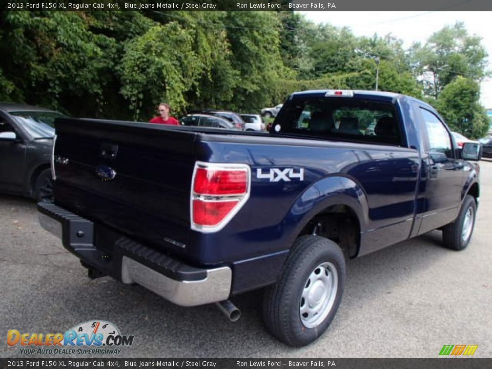 2013 Ford F150 XL Regular Cab 4x4 Blue Jeans Metallic / Steel Gray Photo #8