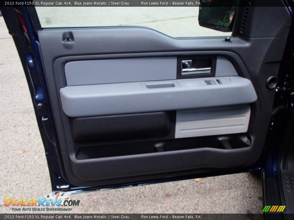2013 Ford F150 XL Regular Cab 4x4 Blue Jeans Metallic / Steel Gray Photo #12