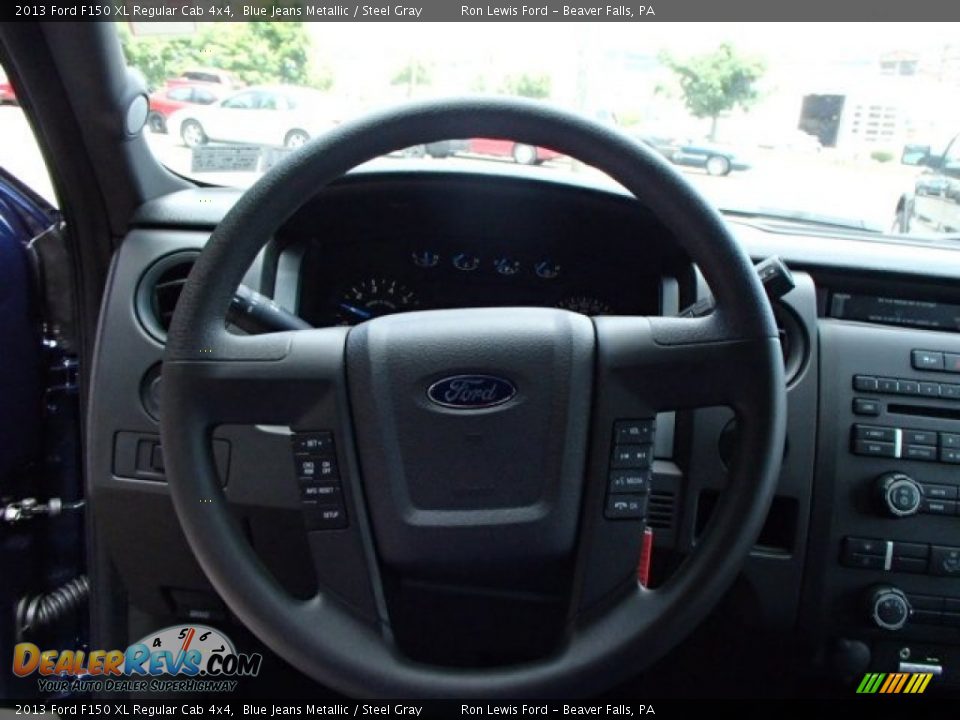 2013 Ford F150 XL Regular Cab 4x4 Blue Jeans Metallic / Steel Gray Photo #17
